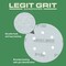 Legit Grit 6 inch Sand paper Disc, 6-Hole, 150 Grit, 100PK LG6-6150-100 - alternate 7
